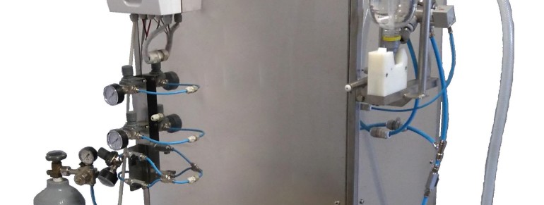 Miniature gas absorber and bottler equipment